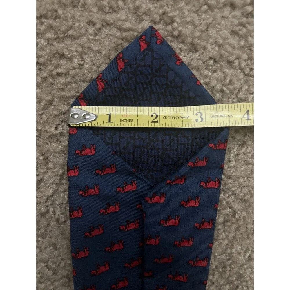 Taft School Rhinos Connecticut Tie Vineyard Vines Silk Made In USA 58” X 3.5”